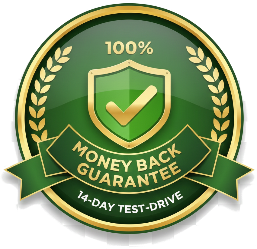 14-Day Test-Drive Money-Back Guarantee